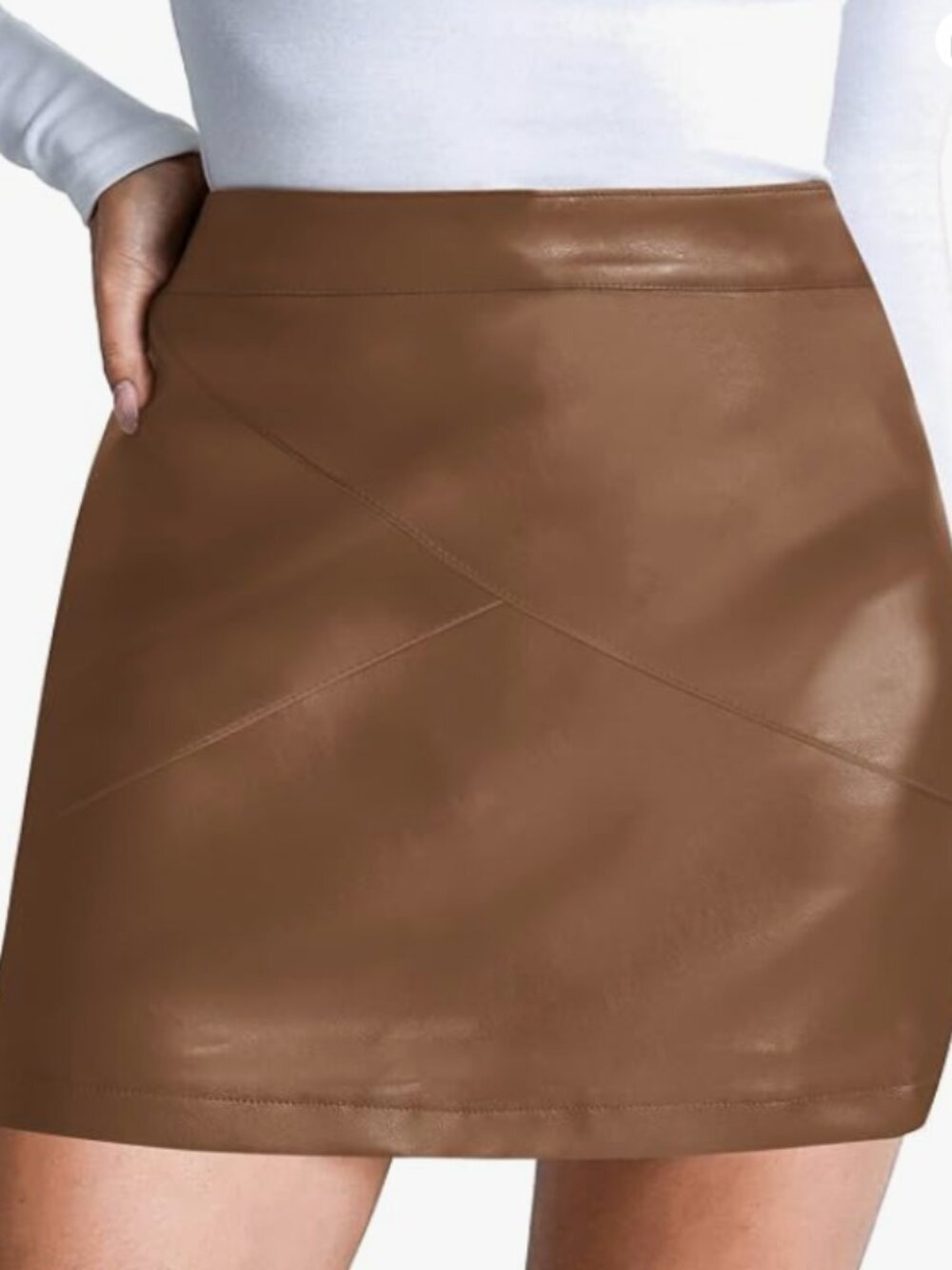 Mini Faux Leather Pencil Skirt